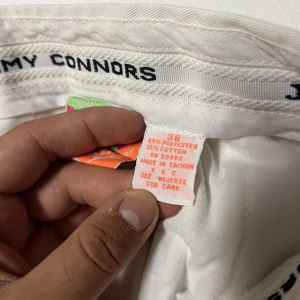 Vintage 70s 80s Slazenger Jimmy Connors Tennis Shorts White JC Sport Adult 38